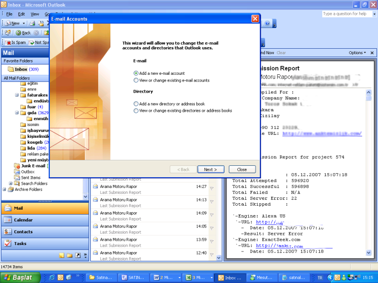 Outlook Programında Oturum Kapatma