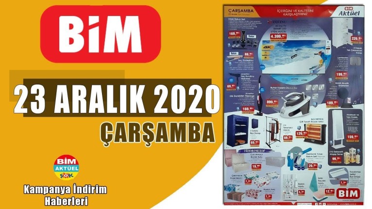 Bim 23 Aralık Aktüel Ürün Listesi! İşte Bim Çarşamba Günü Gelecek Ürünler